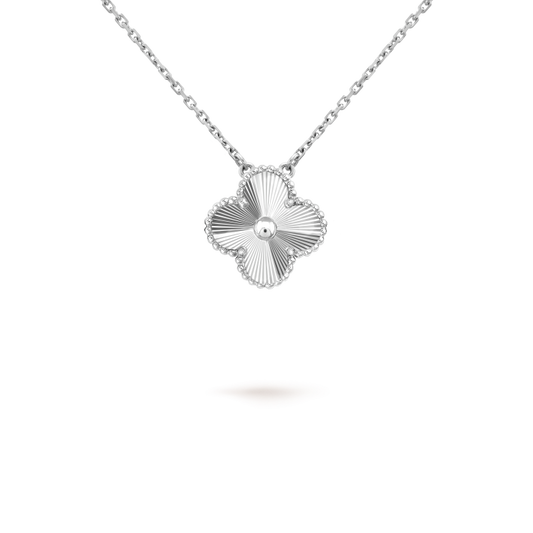 [Lumi Jewellery]CLOVER 15MM LASER NECKLACE SILVER