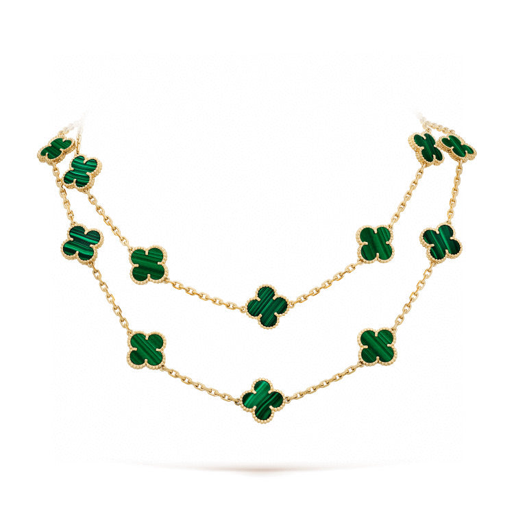 [Lumi Jewellery]CLOVER 20 MOTIFS MALACHITE GOLD