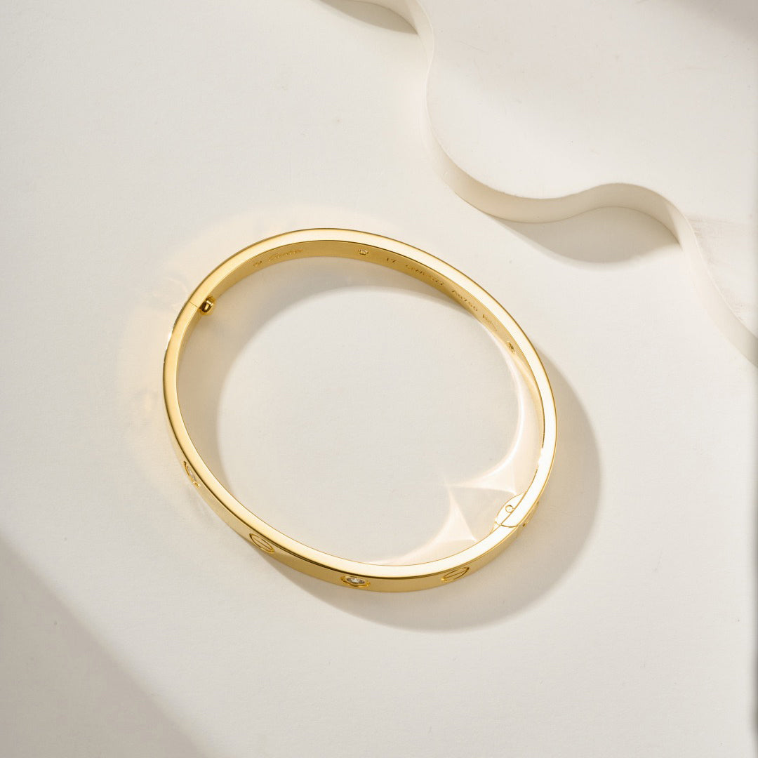 [Lumi Jewelery]LOVE BRACELET 6.1MM 4 DIAMONDS