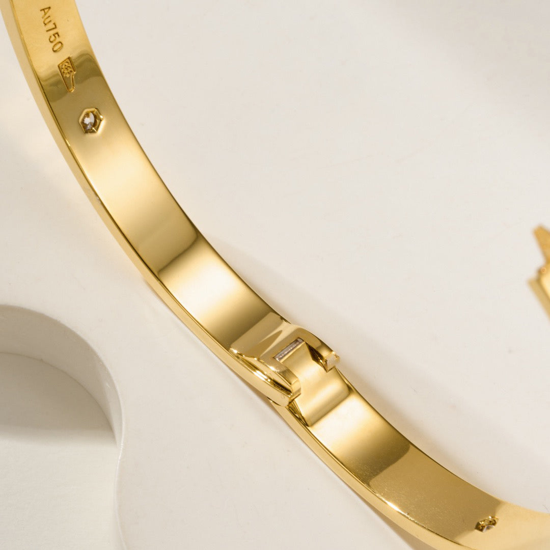 [Lumi Jewelery]LOVE BRACELET 6.1MM 4 DIAMONDS