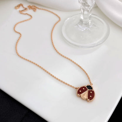 [Lumi Jewellery]LUCKY  CARNELIANS LADYBUG NECKLACE