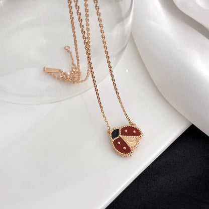 [Lumi Jewellery]LUCKY  CARNELIANS LADYBUG NECKLACE