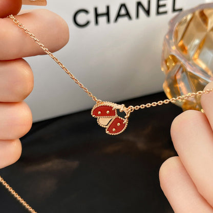[Lumi Jewellery]LUCKY  CARNELIANS LADYBUG NECKLACE