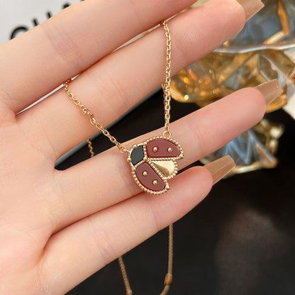 [Lumi Jewellery]LUCKY  CARNELIANS LADYBUG NECKLACE