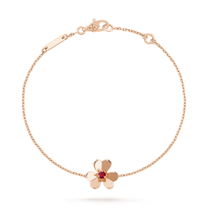 [Lumi Jewellery]FRIVOLE GOLD FLOWER PINK MALACHITE BRACELET