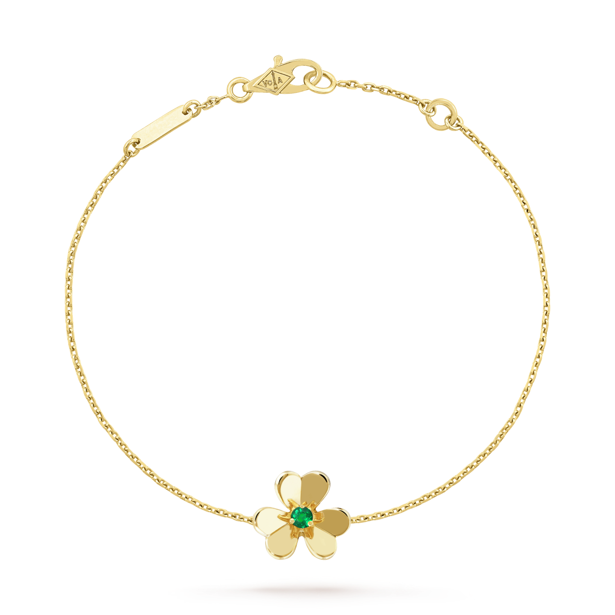 [Lumi Jewellery]FRIVOLE GOLD FLOWER PINK MALACHITE BRACELET