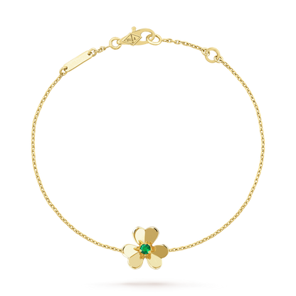 [Lumi Jewellery]FRIVOLE GOLD FLOWER PINK MALACHITE BRACELET