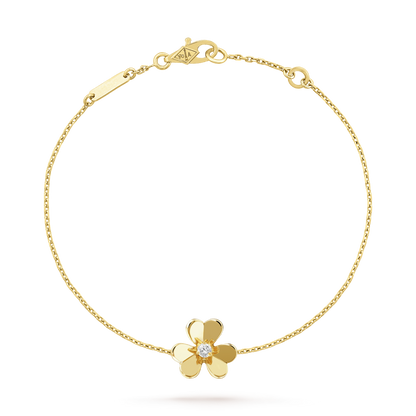 [Lumi Jewellery]FRIVOLE GOLD FLOWER PINK MALACHITE BRACELET