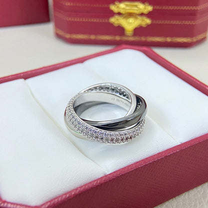 [Lumi Jewelery]TRINITY 3.2MM RING BLACK CERAMIC
