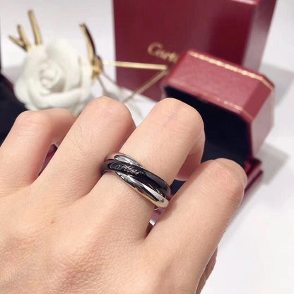 [Lumi Jewelery]TRINITY 3.2MM RING BLACK CERAMIC