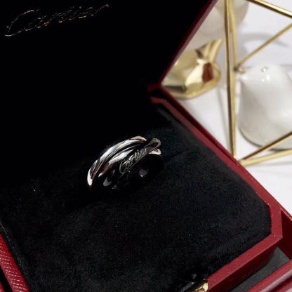 [Lumi Jewelery]TRINITY 3.2MM RING BLACK CERAMIC