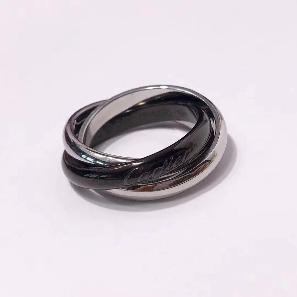 [Lumi Jewelery]TRINITY 3.2MM RING BLACK CERAMIC