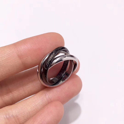 [Lumi Jewelery]TRINITY 3.2MM RING BLACK CERAMIC