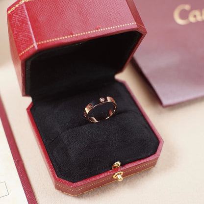 [Lumi Jewelery]LOVE 4MM 1 DIAMOND RING