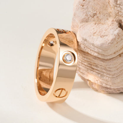 [Lumi Jewelery]LOVE 4MM 1 DIAMOND RING