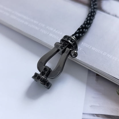 [Lumi Jewellery]FORCE LARGE SERIES HORSESHOE BLACK SAMURAI BRACELET