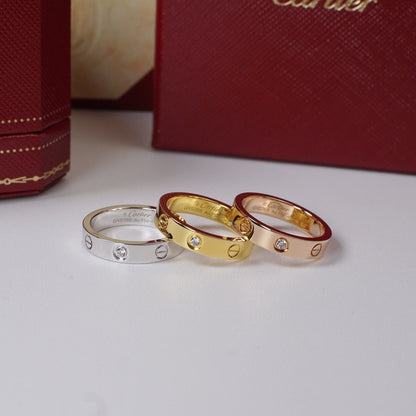 [Lumi Jewelery]LOVE 4MM 1 DIAMOND RING