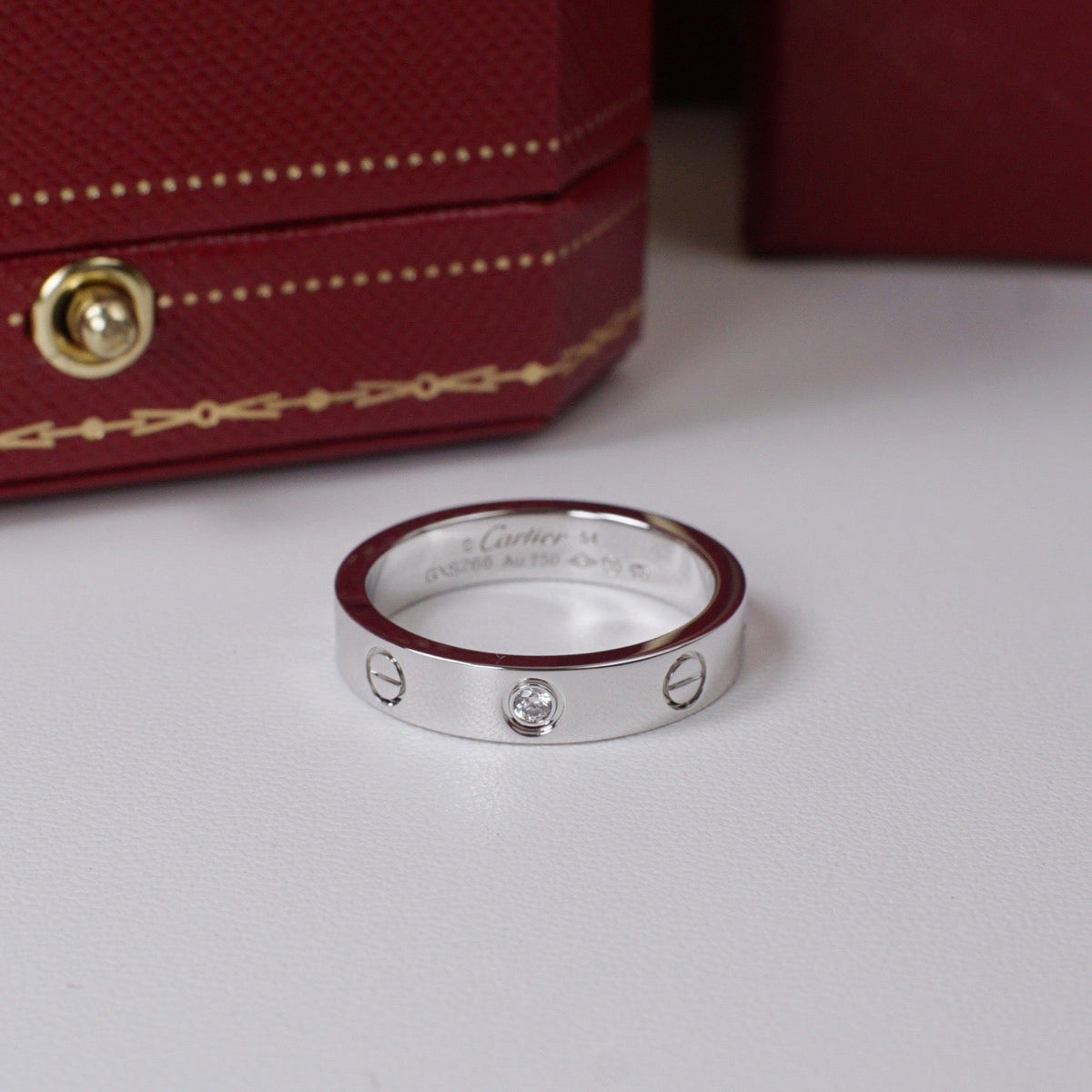 [Lumi Jewelery]LOVE 4MM 1 DIAMOND RING