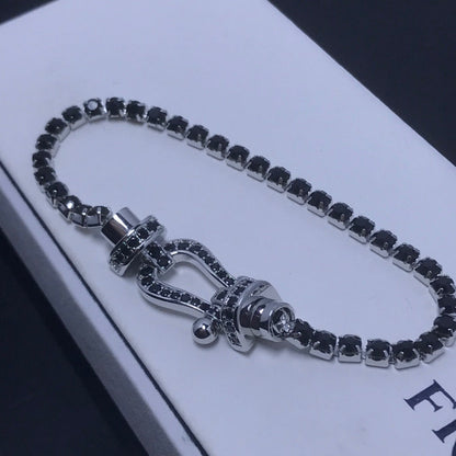 [Lumi Jewellery]FORCE  LARGE HORSESHOE FULL DIAMOND TENNIS BRACELET