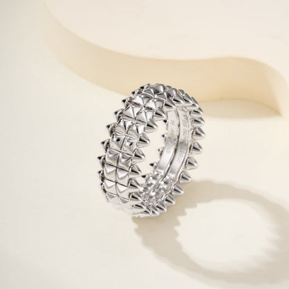 [Lumi Jewelery]CLASH 9.2MM DOUBLE ROW RING