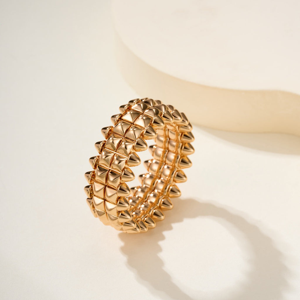[Lumi Jewelery]CLASH 9.2MM DOUBLE ROW RING