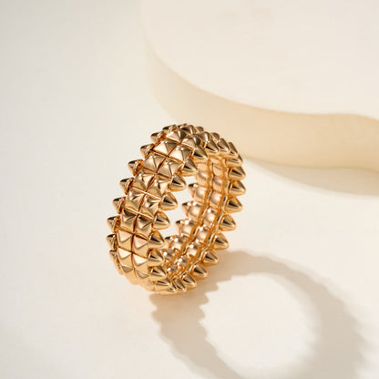 [Lumi Jewelery]CLASH 9.2MM DOUBLE ROW RING