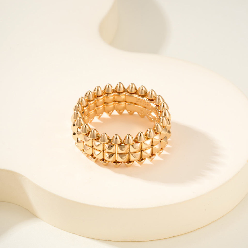 [Lumi Jewelery]CLASH 9.2MM DOUBLE ROW RING