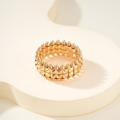 [Lumi Jewelery]CLASH 9.2MM DOUBLE ROW RING