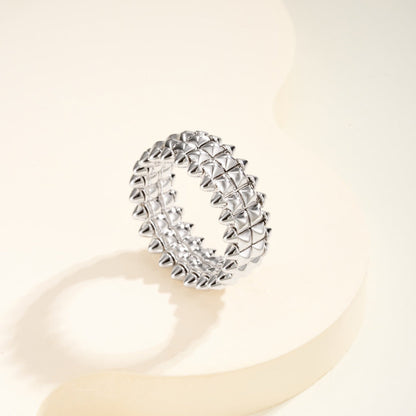 [Lumi Jewelery]CLASH 9.2MM DOUBLE ROW RING