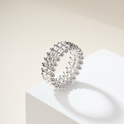 [Lumi Jewelery]CLASH 9.2MM DOUBLE ROW RING
