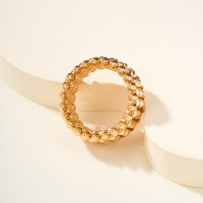 [Lumi Jewelery]CLASH 9.2MM DOUBLE ROW RING