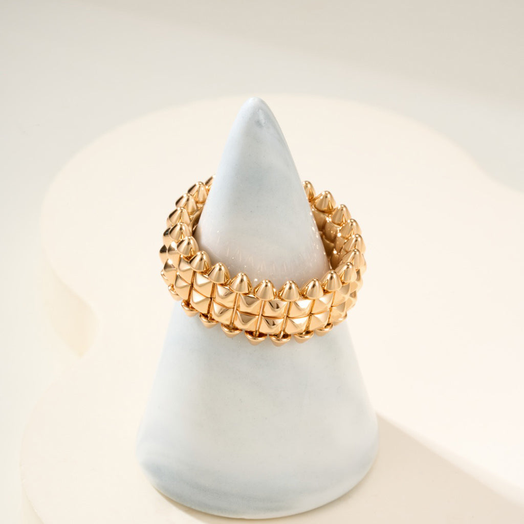 [Lumi Jewelery]CLASH 9.2MM DOUBLE ROW RING