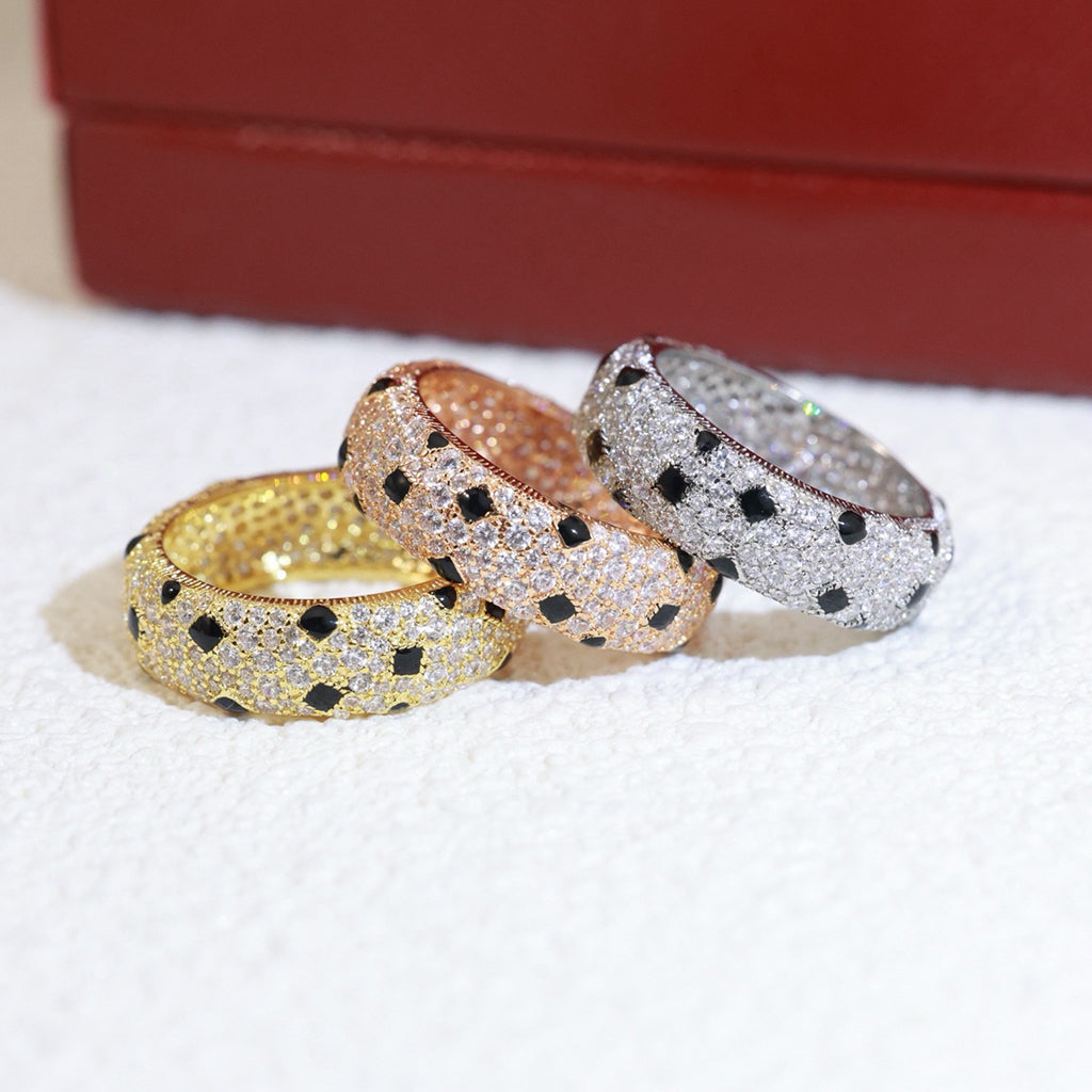 [Lumi Jewelery]PANTHERE SPOTTED FULL DIAMOND RING
