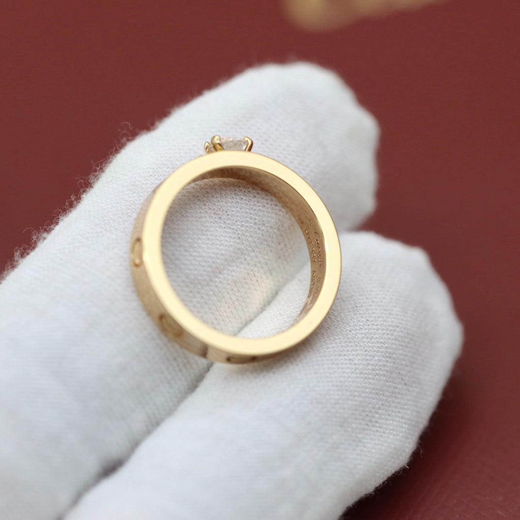 [Lumi Jewelery]LOVE RING 3.6MM 1 BIG DIAMOND