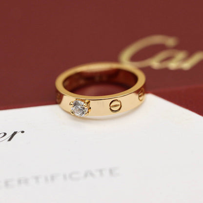 [Lumi Jewelery]LOVE RING 3.6MM 1 BIG DIAMOND