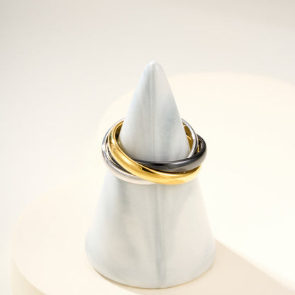 [Lumi Jewelery]TRINITY 3.2MM RING BLACK CERAMIC