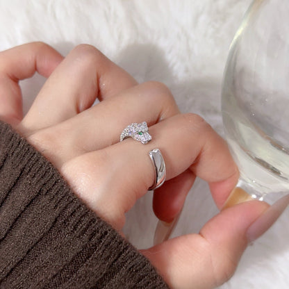 [Lumi Jewelery]PANTHERE HALF DIAMOND SMALL RING
