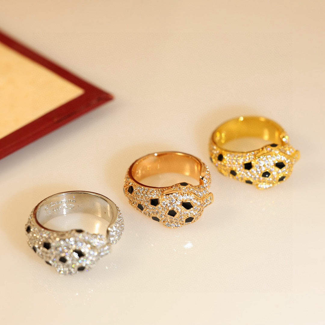 [Lumi Jewelery]PANTHERE SPOTTED FULL DIAMOND MEDIUM RING
