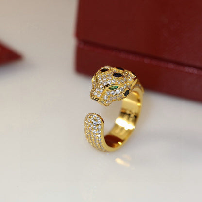 [Lumi Jewelery]PANTHERE SPOTTED FULL DIAMOND MEDIUM RING