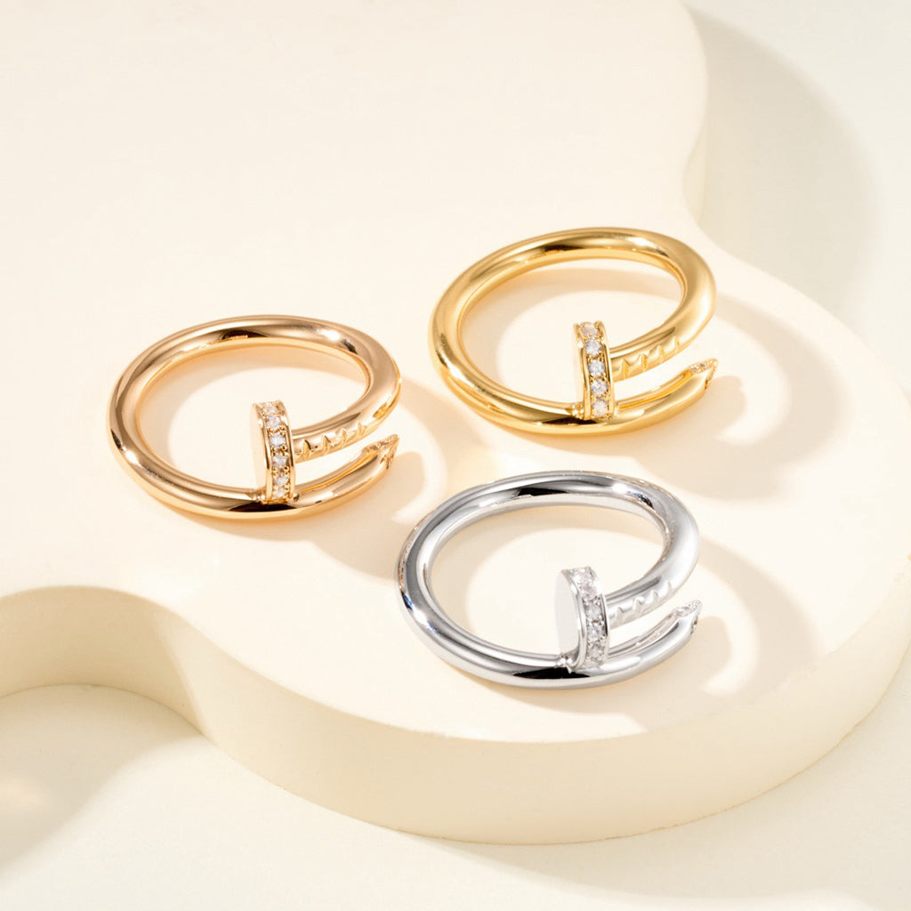 [Lumi Jewelery]JUSTE RING 2.6MM HALF DIAMOND
