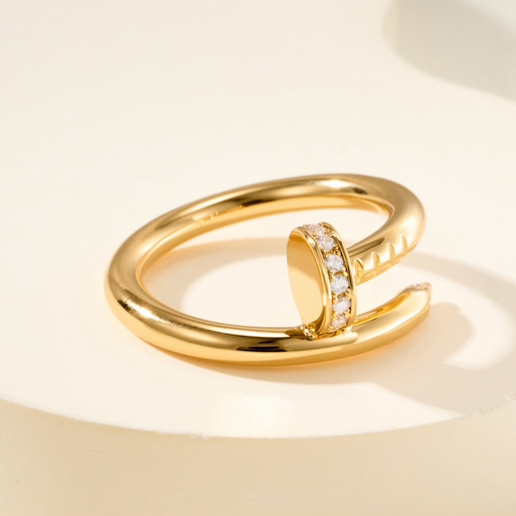 [Lumi Jewelery]JUSTE RING 2.6MM HALF DIAMOND