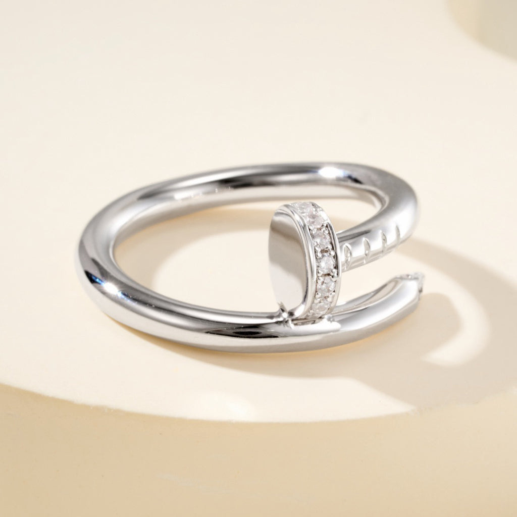 [Lumi Jewelery]JUSTE RING 2.6MM HALF DIAMOND