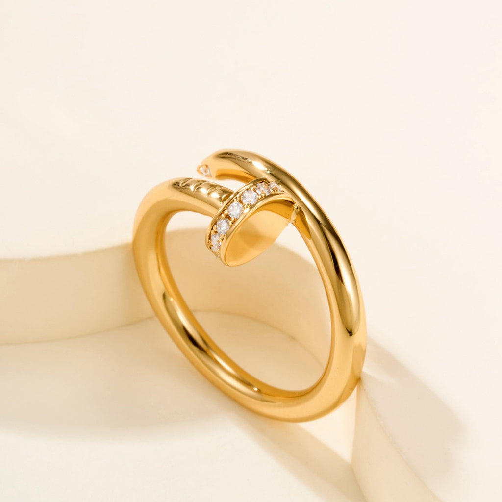 [Lumi Jewelery]JUSTE RING 2.6MM HALF DIAMOND