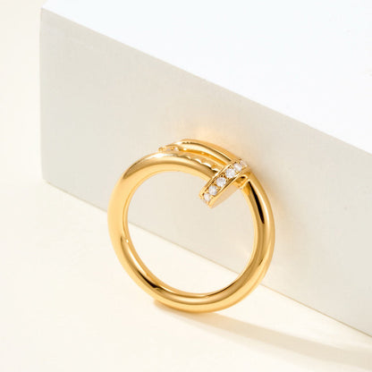 [Lumi Jewelery]JUSTE RING 2.6MM HALF DIAMOND