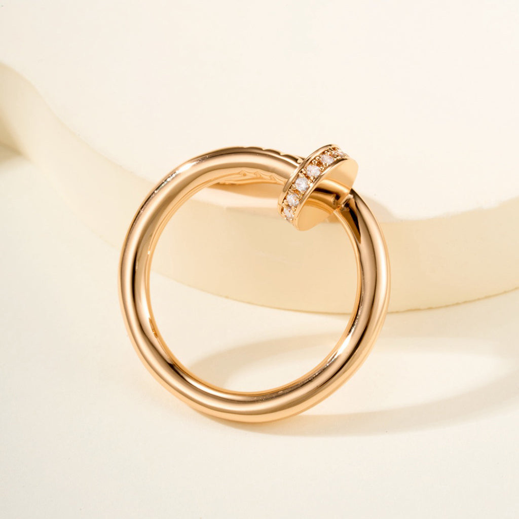 [Lumi Jewelery]JUSTE RING 2.6MM HALF DIAMOND