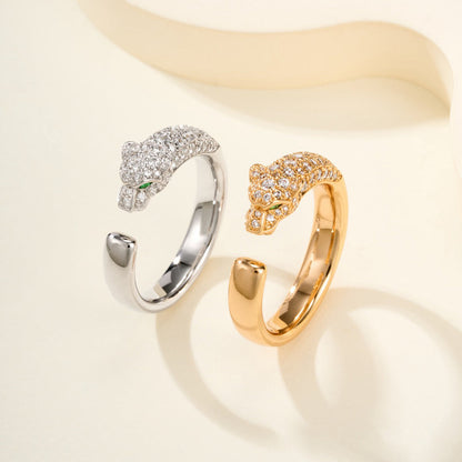 [Lumi Jewelery]PANTHERE HALF DIAMOND SMALL RING
