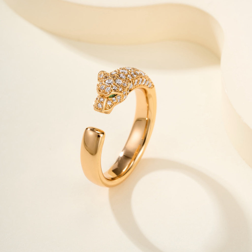 [Lumi Jewelery]PANTHERE HALF DIAMOND SMALL RING