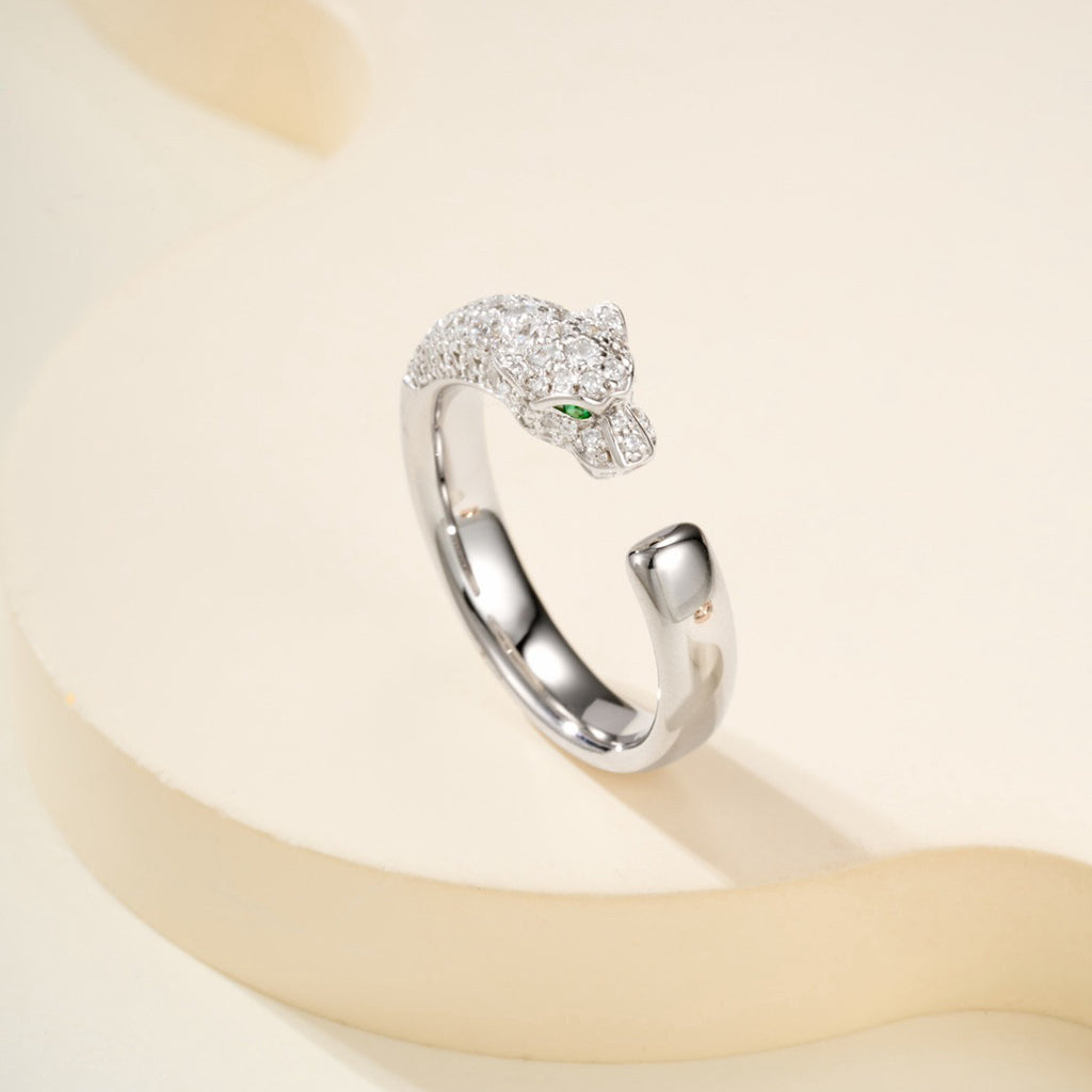 [Lumi Jewelery]PANTHERE HALF DIAMOND SMALL RING