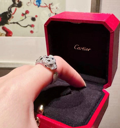 [Lumi Jewelery]PANTHERE SPOTTED FULL DIAMOND MEDIUM RING