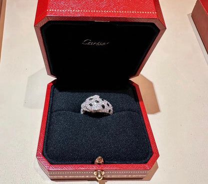 [Lumi Jewelery]PANTHERE SPOTTED FULL DIAMOND MEDIUM RING